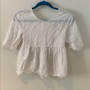 ⚪️Zara TRF white top⚪️